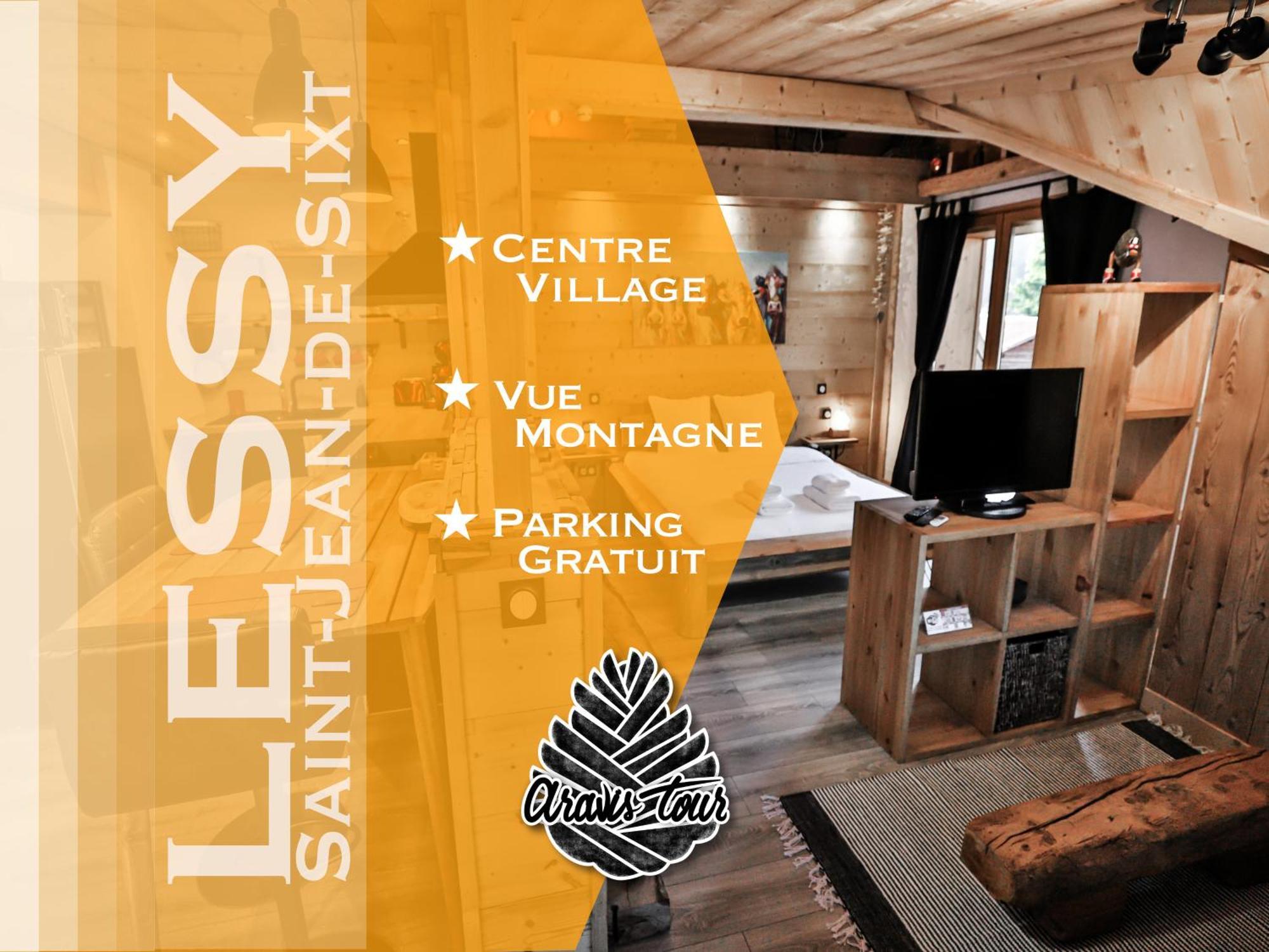 Studio Lessy - Centre Village - Aravistour Saint-Jean-de-Sixt Exteriör bild
